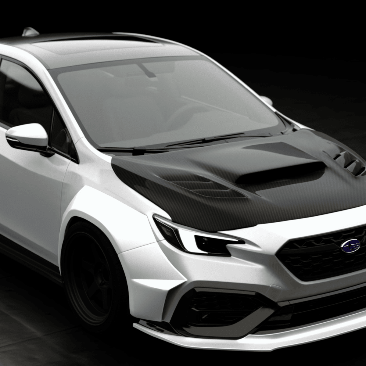 JDMuscle [22-26 WRX] Carbon Fiber Hood V1
