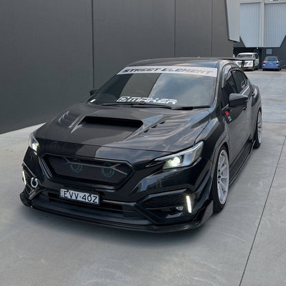 JDMuscle [22-26 WRX] Carbon Fiber V2  Front Bumper Lip