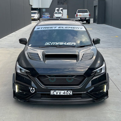 JDMuscle [22-26 WRX] Carbon Fiber V2  Front Bumper Lip