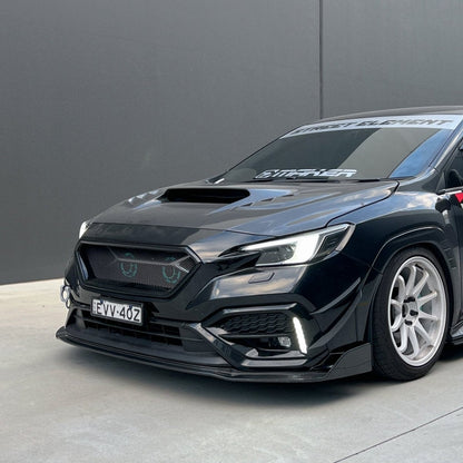 JDMuscle [22-26 WRX] Carbon Fiber V2  Front Bumper Lip