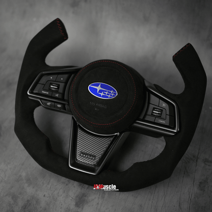 JDMuscle [22-26 WRX] Custom Steering Wheel MT and CVT | Carbon Fiber / Painted / Alcantara / Leather / Forged / Honey Comb / LED (Open Box)