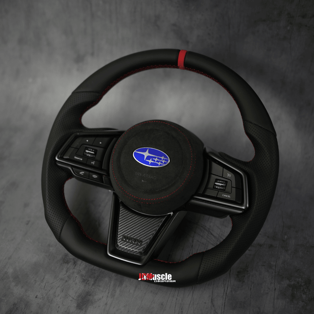 JDMuscle [22-26 WRX] Custom Steering Wheel MT and CVT | Carbon Fiber / Painted / Alcantara / Leather / Forged / Honey Comb / LED (Open Box)