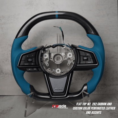 JDMuscle [22-26 WRX] Custom Steering Wheel MT and CVT | Carbon Fiber / Painted / Alcantara / Leather / Forged / Honey Comb / LED (Open Box)
