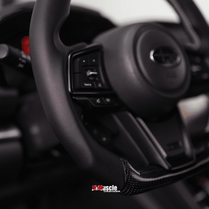 JDMuscle [22-26 WRX] Custom Steering Wheel MT and CVT | Carbon Fiber / Painted / Alcantara / Leather / Forged / Honey Comb / LED (Open Box)