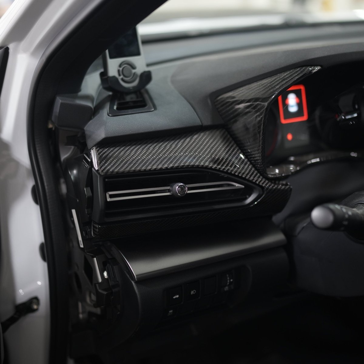 JDMuscle [22-26 WRX] Dashboard Instrument Panels Replacements - Carbon Fiber/Leather/Alcantara