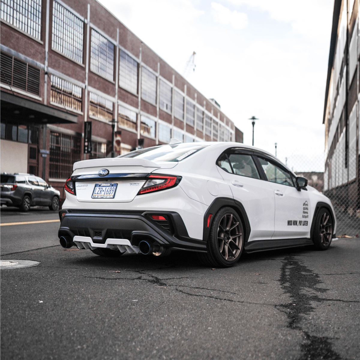 JDMuscle [22-26 WRX] Duck Bill / Low Profile Spoiler - V1 Paint Matched / Gloss Black / Cherry Red