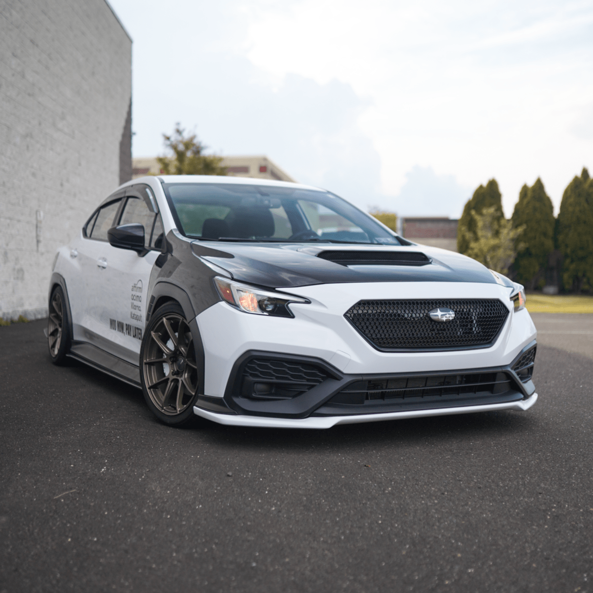 JDMuscle [22-26 WRX] Front Lip | OE+ Style Paint Matched / Gloss Black