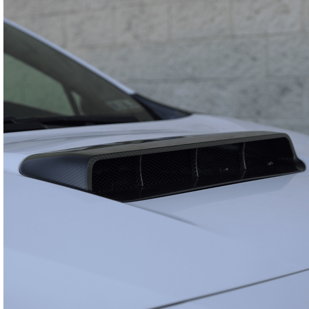 JDMuscle [22-26 WRX] GC8 Style Version 2 Tanso Carbon Fiber Hood Scoop