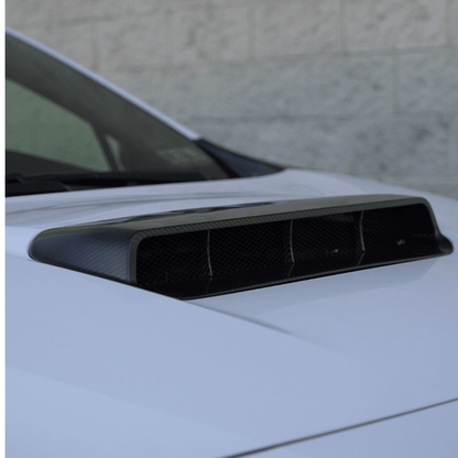 JDMuscle [22-26 WRX] GC8 Style Version 2 Tanso Carbon Fiber Hood Scoop