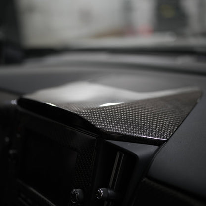 JDMuscle [22-26 WRX] Infotainment Dash Cover Replacement - Carbon Fiber/Leather/Alcantara