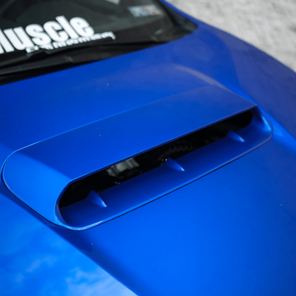 JDMuscle [22-26 WRX] Oversized Hood Scoop V1 - Gloss Black / Paint Matched / Carbon Fiber - Bulge Style