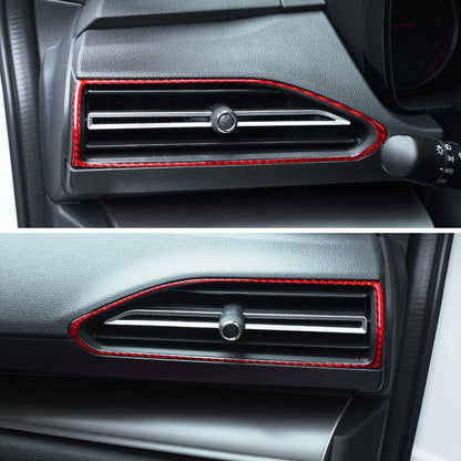 JDMuscle [22-26 WRX] P&S Series Carbon Fiber AC Trim Covers 4 PC | Black Carbon Fiber/ Red Carbon Fiber