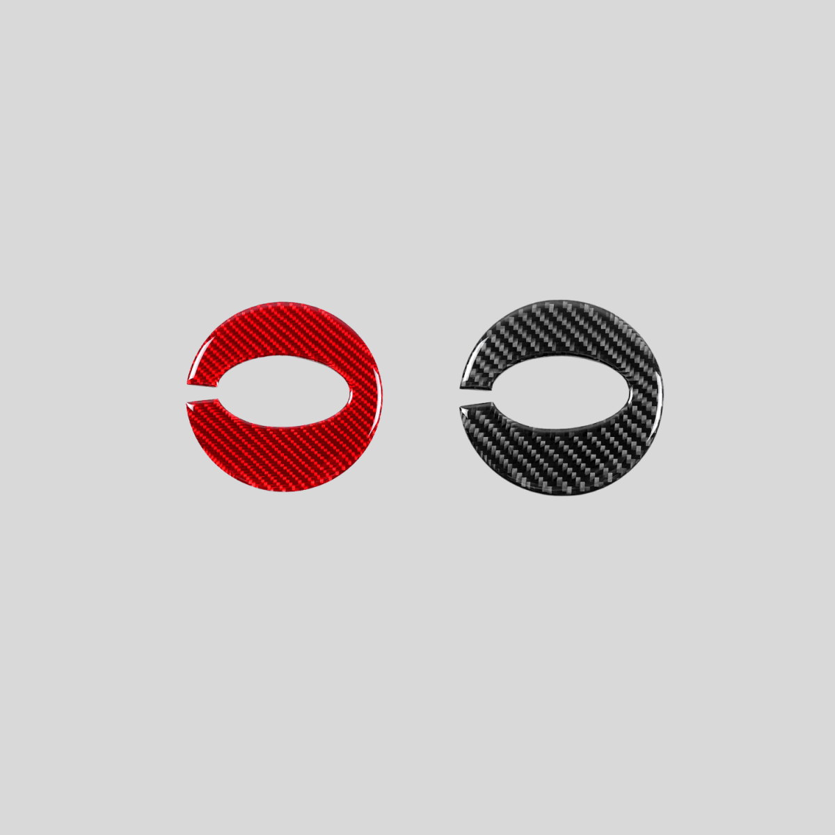 JDMuscle [22-26 WRX] P&S Series Carbon Fiber Airbag Trim Cover | Black Carbon Fiber/ Red Carbon Fiber