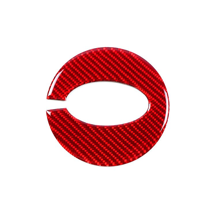 JDMuscle [22-26 WRX] P&S Series Carbon Fiber Airbag Trim Cover | Black Carbon Fiber/ Red Carbon Fiber
