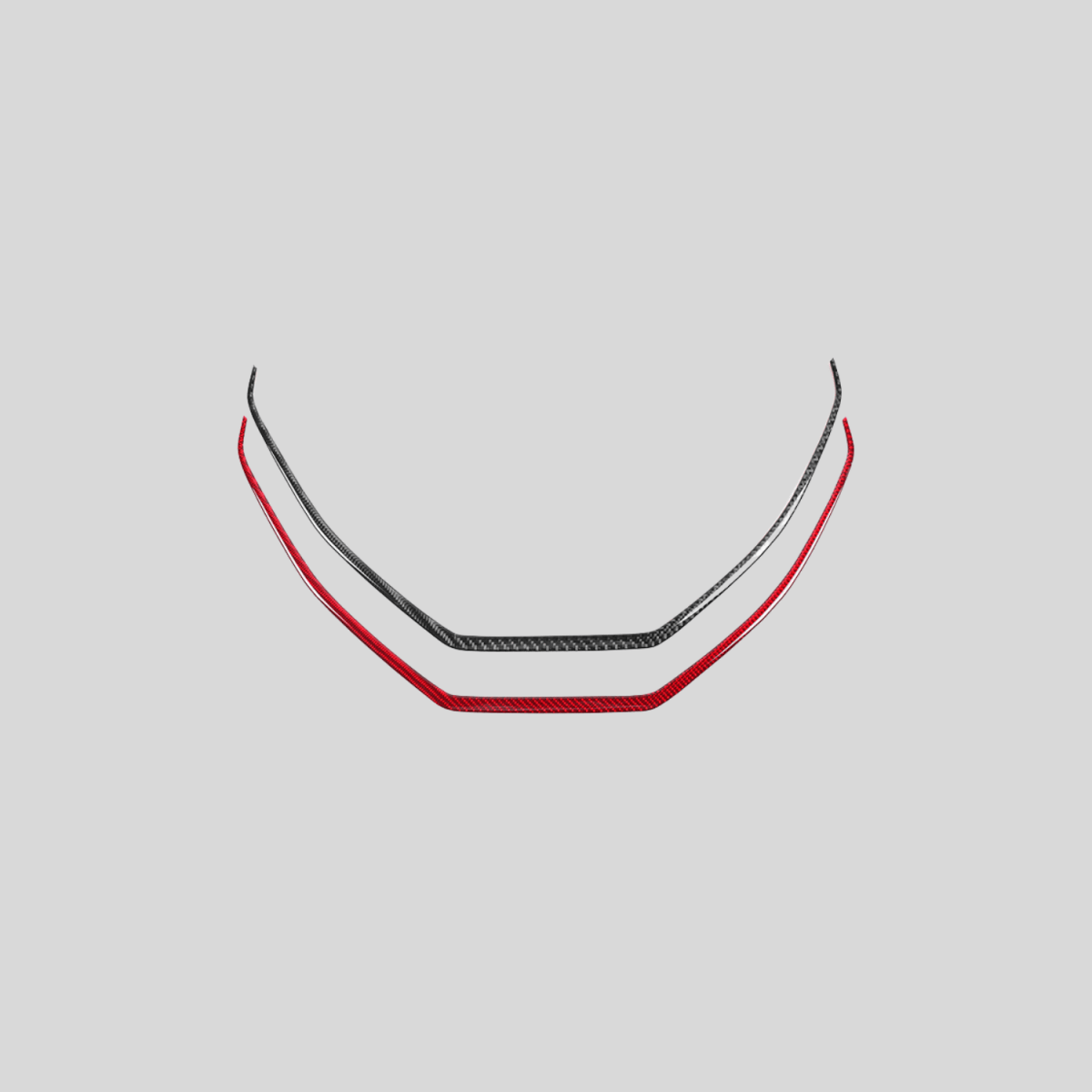 JDMuscle [22-26 WRX] P&S Series Carbon Fiber Center Console Frame Trim | Black Carbon Fiber/ Red Carbon Fiber