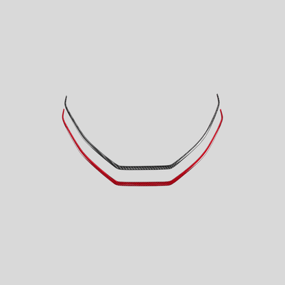 JDMuscle [22-26 WRX] P&S Series Carbon Fiber Center Console Frame Trim | Black Carbon Fiber/ Red Carbon Fiber
