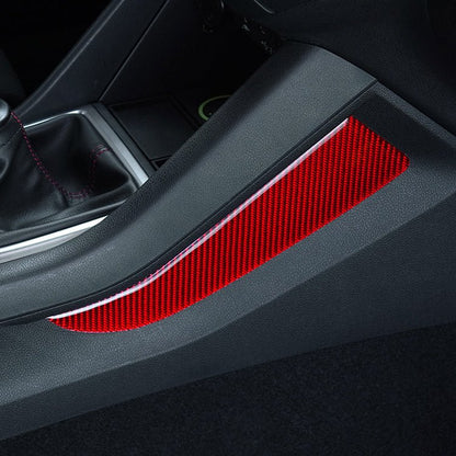 JDMuscle [22-26 WRX] P&S Series Carbon Fiber Center Kicker Panel Accents 2 PC| Black Carbon Fiber/ Red Carbon Fiber