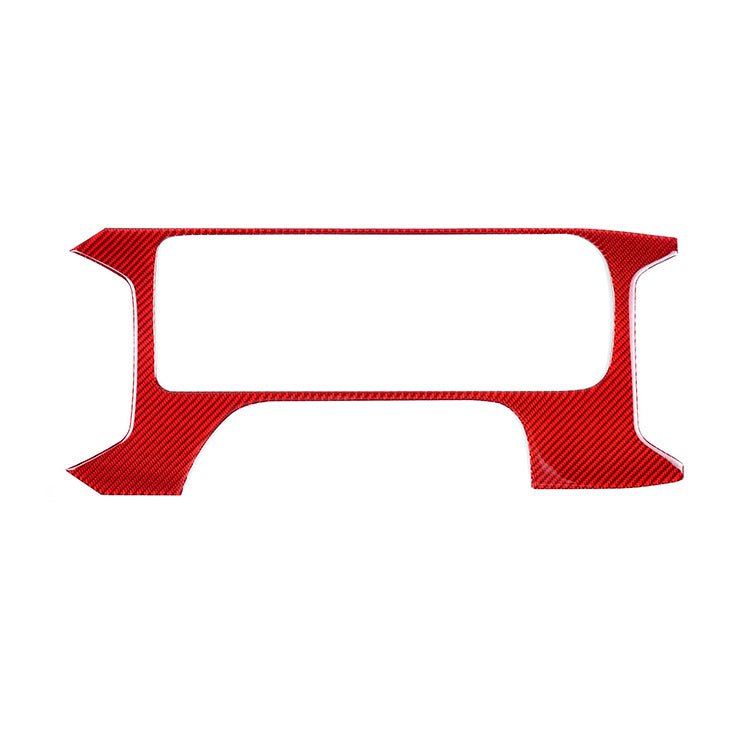 JDMuscle [22-26 WRX] P&S Series Carbon Fiber Cup Holder Trim Cover | Black Carbon Fiber/ Red Carbon Fiber