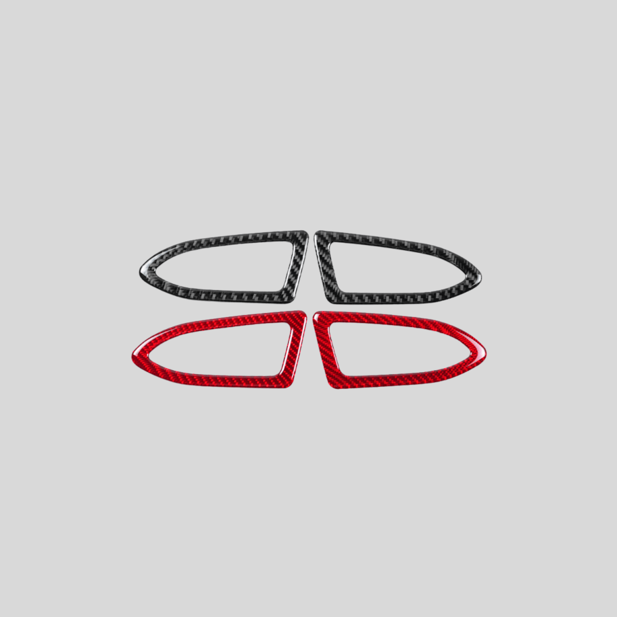 JDMuscle [22-26 WRX] P&S Series Carbon Fiber Dash AC Trim 2 PC | Black Carbon Fiber/ Red Carbon Fiber