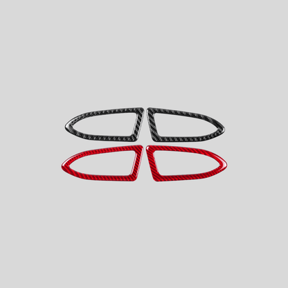 JDMuscle [22-26 WRX] P&S Series Carbon Fiber Dash AC Trim 2 PC | Black Carbon Fiber/ Red Carbon Fiber