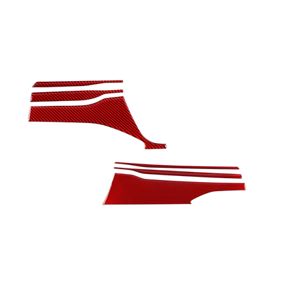 JDMuscle [22-26 WRX] P&S Series Carbon Fiber Dash Trim Covers 6 PC | Black Carbon Fiber/ Red Carbon Fiber