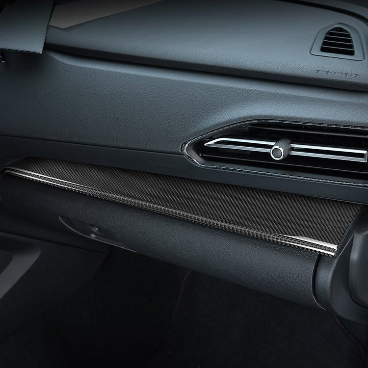 JDMuscle [22-26 WRX] P&S Series Carbon Fiber Driver & Passenger Dash Trim Covers 4 PC | Black Carbon Fiber/ Red Carbon Fiber