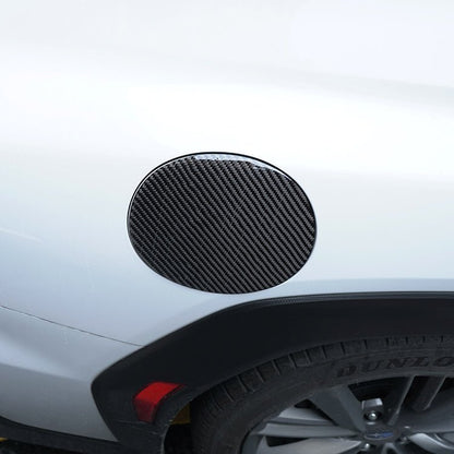 JDMuscle [22-26 WRX] P&S Series Carbon Fiber Fuel Door Cover | Black Carbon Fiber/ Red Carbon Fiber