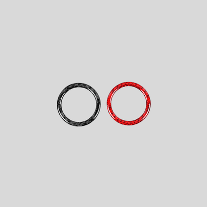 JDMuscle [22-26 WRX] P&S Series Carbon Fiber Ignition Keyhole Frame Cover 1 PC | Black Carbon Fiber/ Red Carbon Fiber