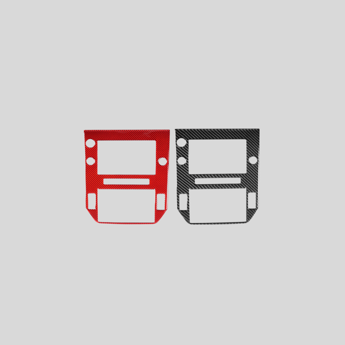 JDMuscle [22-26 WRX] P&S Series Carbon Fiber Infotainment Screen Trim Cover | Black Carbon Fiber/ Red Carbon Fiber