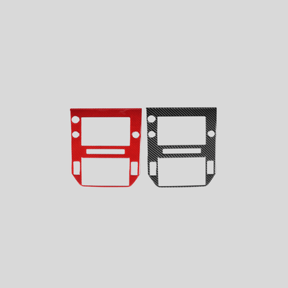 JDMuscle [22-26 WRX] P&S Series Carbon Fiber Infotainment Screen Trim Cover | Black Carbon Fiber/ Red Carbon Fiber