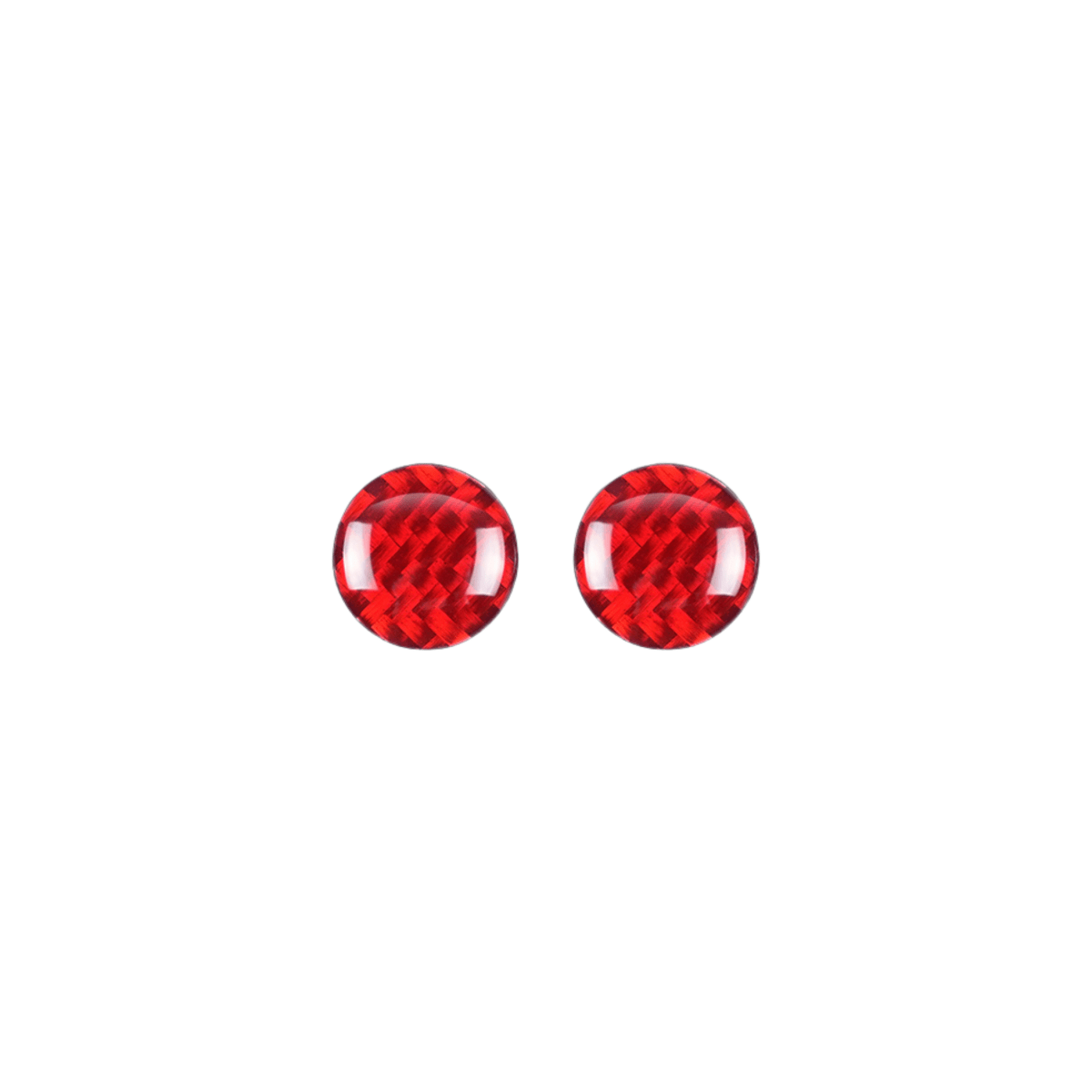 JDMuscle [22-26 WRX] P&S Series Carbon Fiber Infotainment Volume/Tune Buttons Covers 2 PC | Black Carbon Fiber/ Red Carbon Fiber