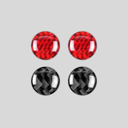 JDMuscle [22-26 WRX] P&S Series Carbon Fiber Infotainment Volume/Tune Buttons Covers 2 PC | Black Carbon Fiber/ Red Carbon Fiber