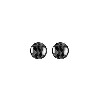 JDMuscle [22-26 WRX] P&S Series Carbon Fiber Infotainment Volume/Tune Buttons Covers 2 PC | Black Carbon Fiber/ Red Carbon Fiber