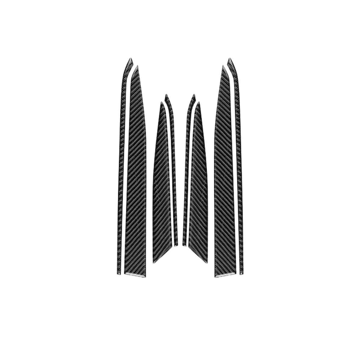 JDMuscle [22-26 WRX] P&S Series Carbon Fiber Interior Door Upper Panel Accent Covers 8 PC | Black Carbon Fiber/ Red Carbon Fiber