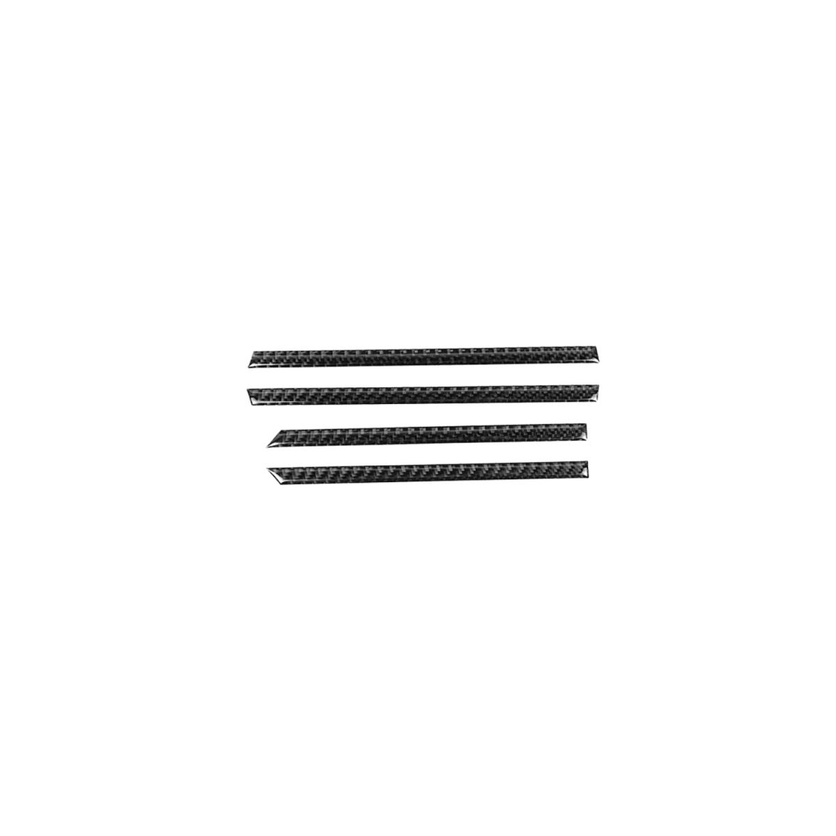 JDMuscle [22-26 WRX] P&S Series Carbon Fiber Interior Window Trim Covers 4 PC | Black Carbon Fiber/ Red Carbon Fiber