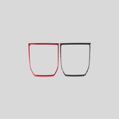 JDMuscle [22-26 WRX] P&S Series Carbon Fiber MT Shifter Trim | Black Carbon Fiber/ Red Carbon Fiber