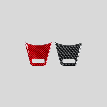 JDMuscle [22-26 WRX] P&S Series Carbon Fiber Steering Wheel Lower Trim Cover | Black Carbon Fiber/ Red Carbon Fiber