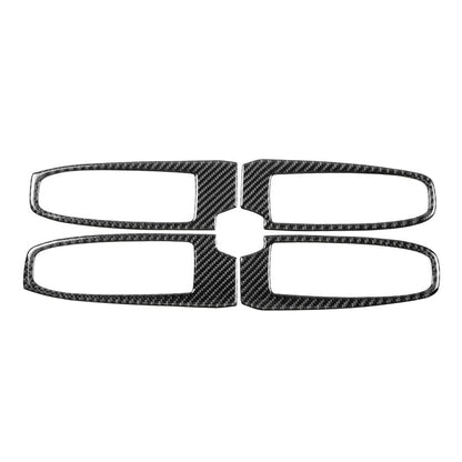 JDMuscle [22-26 WRX] P&S Series Carbon Fiber Window Switch Trim Covers 4 PC | Black Carbon Fiber/ Red Carbon Fiber