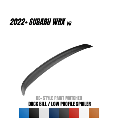 JDMuscle [22-26 WRX] STI Style Duck Bill Spoiler-Paint Matched/Gloss Black