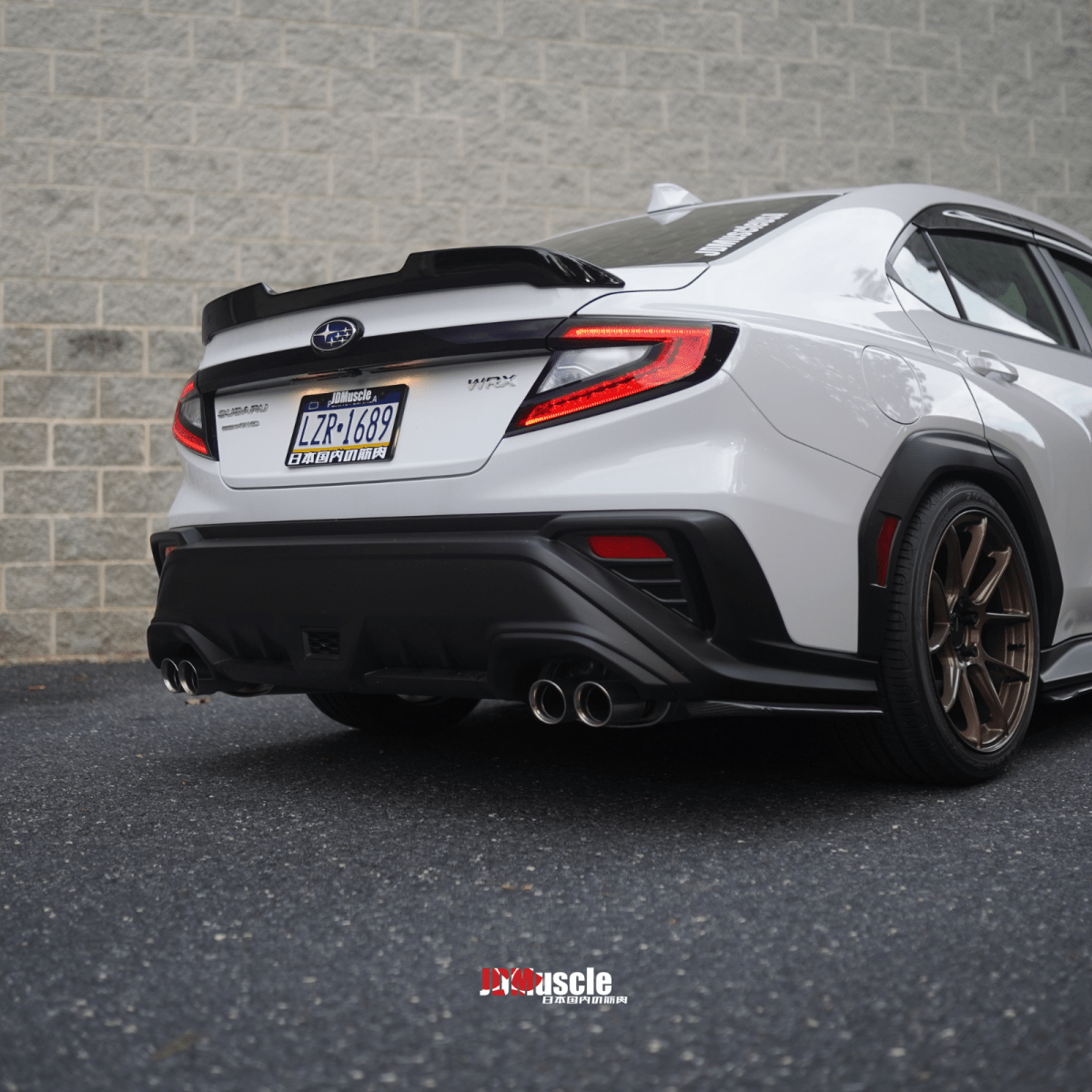 JDMuscle [22-26 WRX] STI Style Duck Bill Spoiler-Paint Matched/Gloss Black