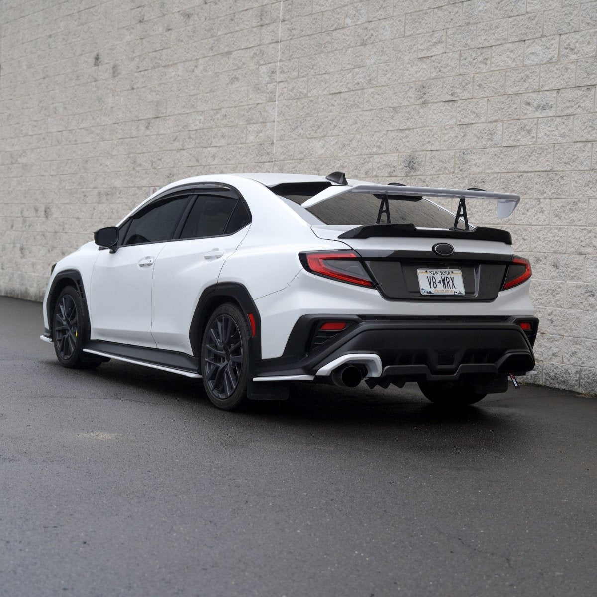 JDMuscle [22-26 WRX] STI Style Swan Neck Spoiler Paint Matched / Carbon Fiber