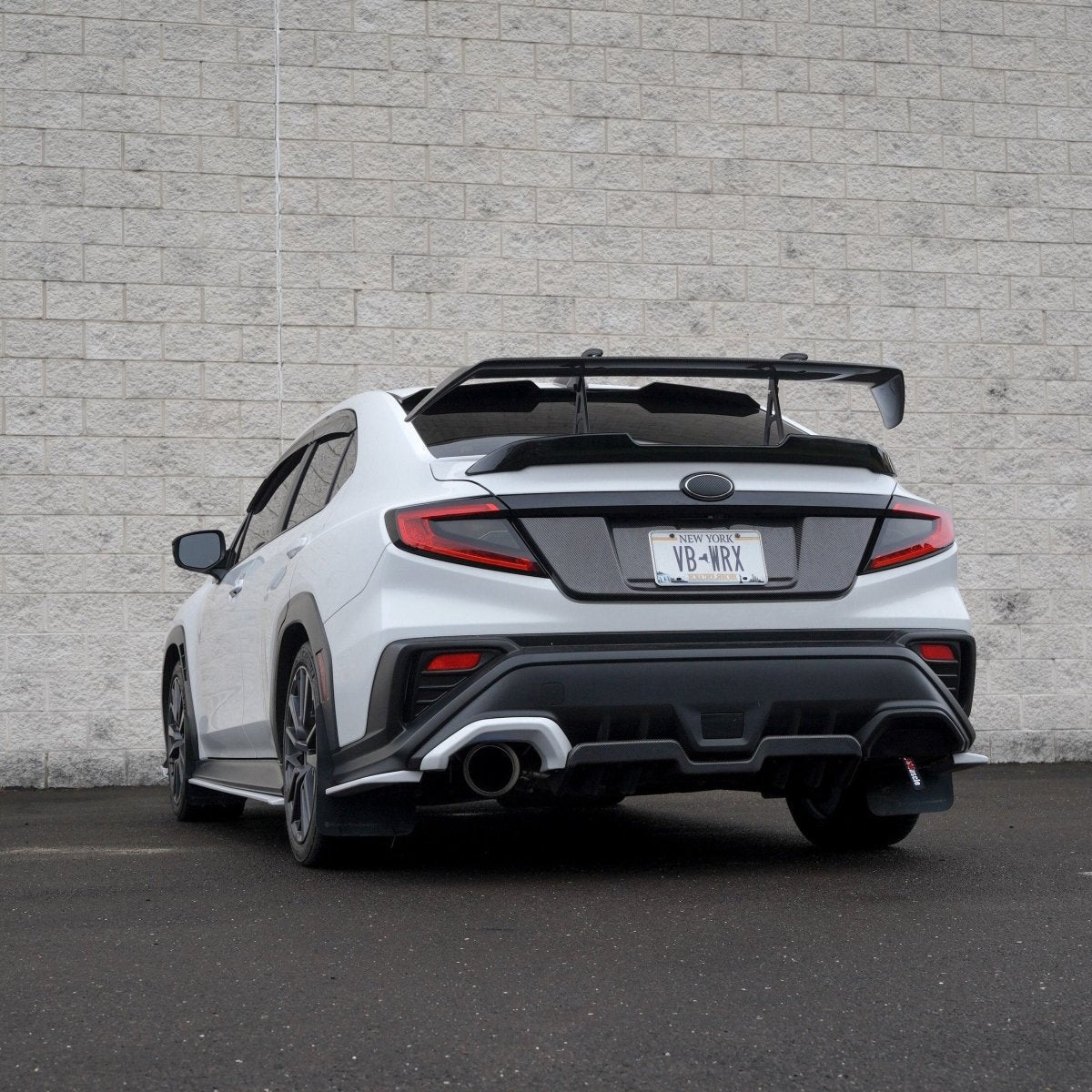 JDMuscle [22-26 WRX] STI Style Swan Neck Spoiler Paint Matched / Carbon Fiber