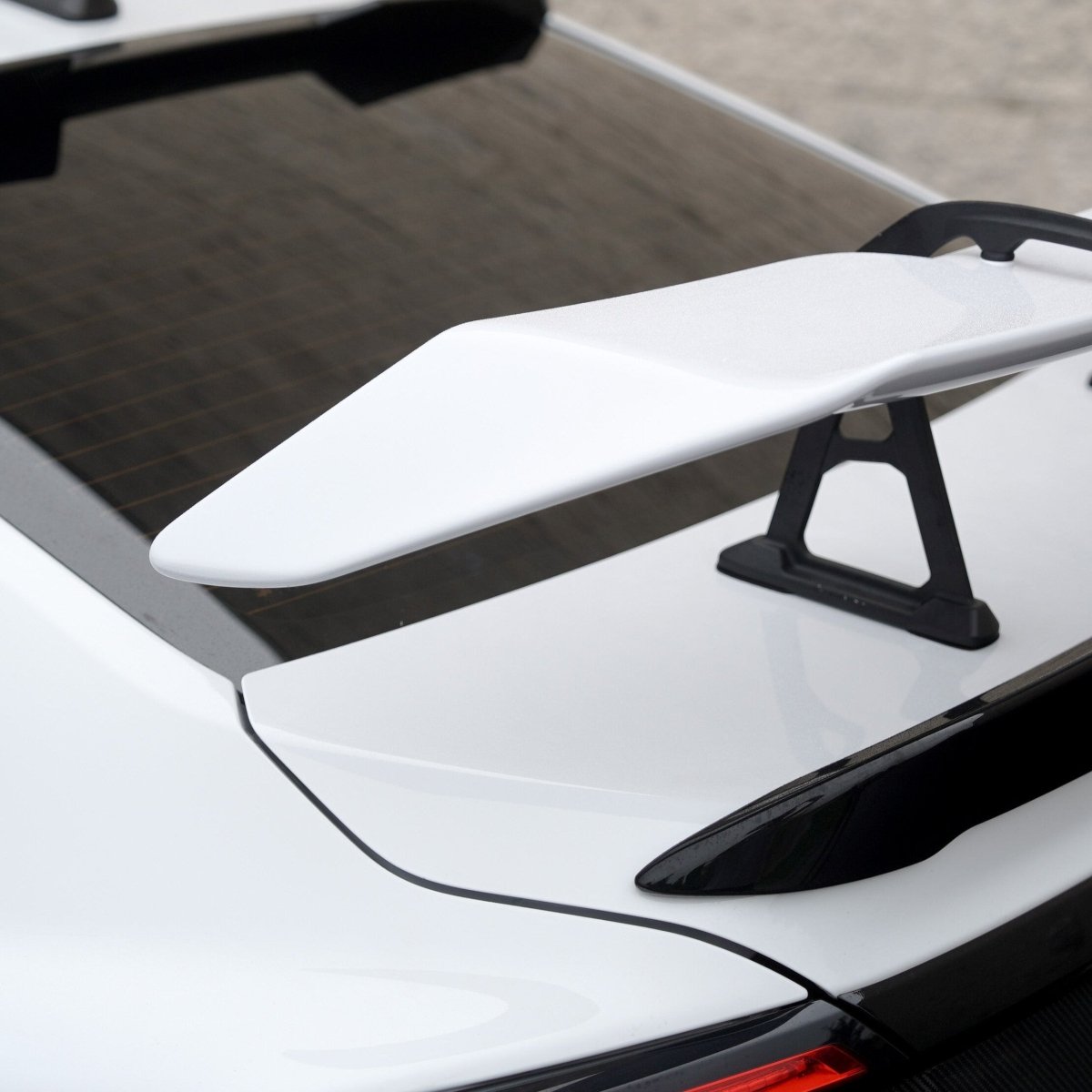 JDMuscle [22-26 WRX] STI Style Swan Neck Spoiler Paint Matched / Carbon Fiber
