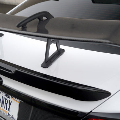 JDMuscle [22-26 WRX] STI Style Swan Neck Spoiler Paint Matched / Carbon Fiber