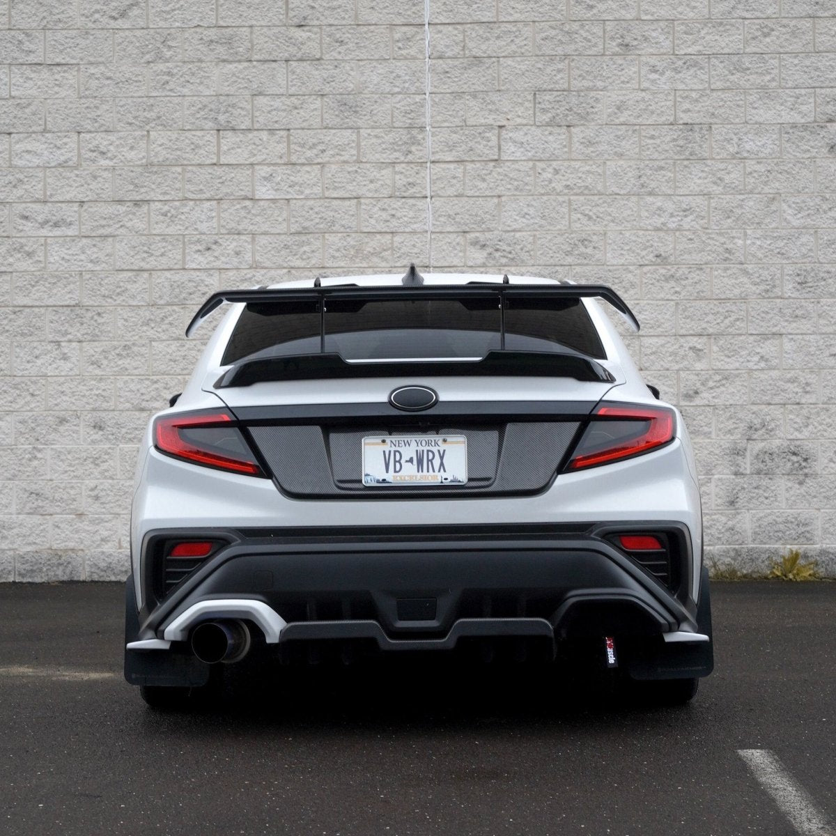 JDMuscle [22-26 WRX] STI Style Swan Neck Spoiler Paint Matched / Carbon Fiber