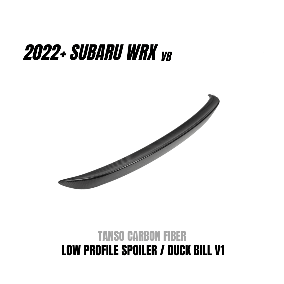 JDMuscle [22-26 WRX] Tanso Carbon Fiber Duck Bill V1