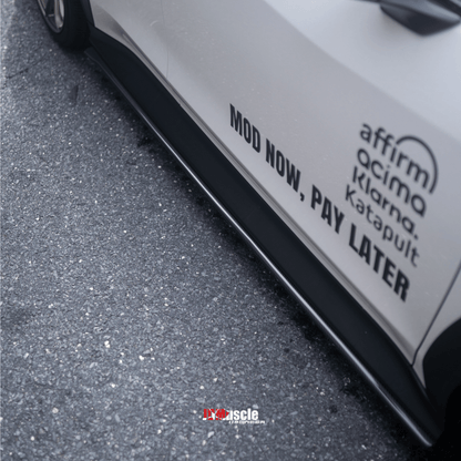 JDMuscle [22-26 WRX] Tanso Carbon Fiber Side Skirts - OE+ Style
