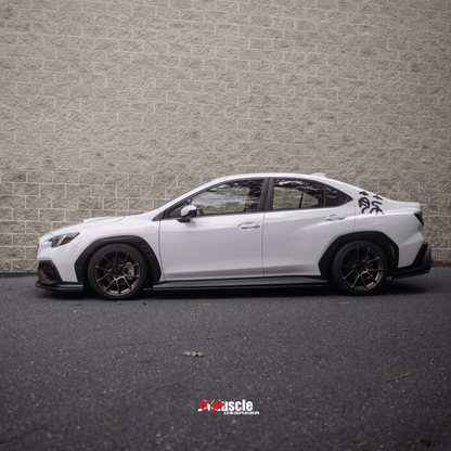 JDMuscle [22-26 WRX] Tanso Carbon Fiber Side Skirts - OE+ Style