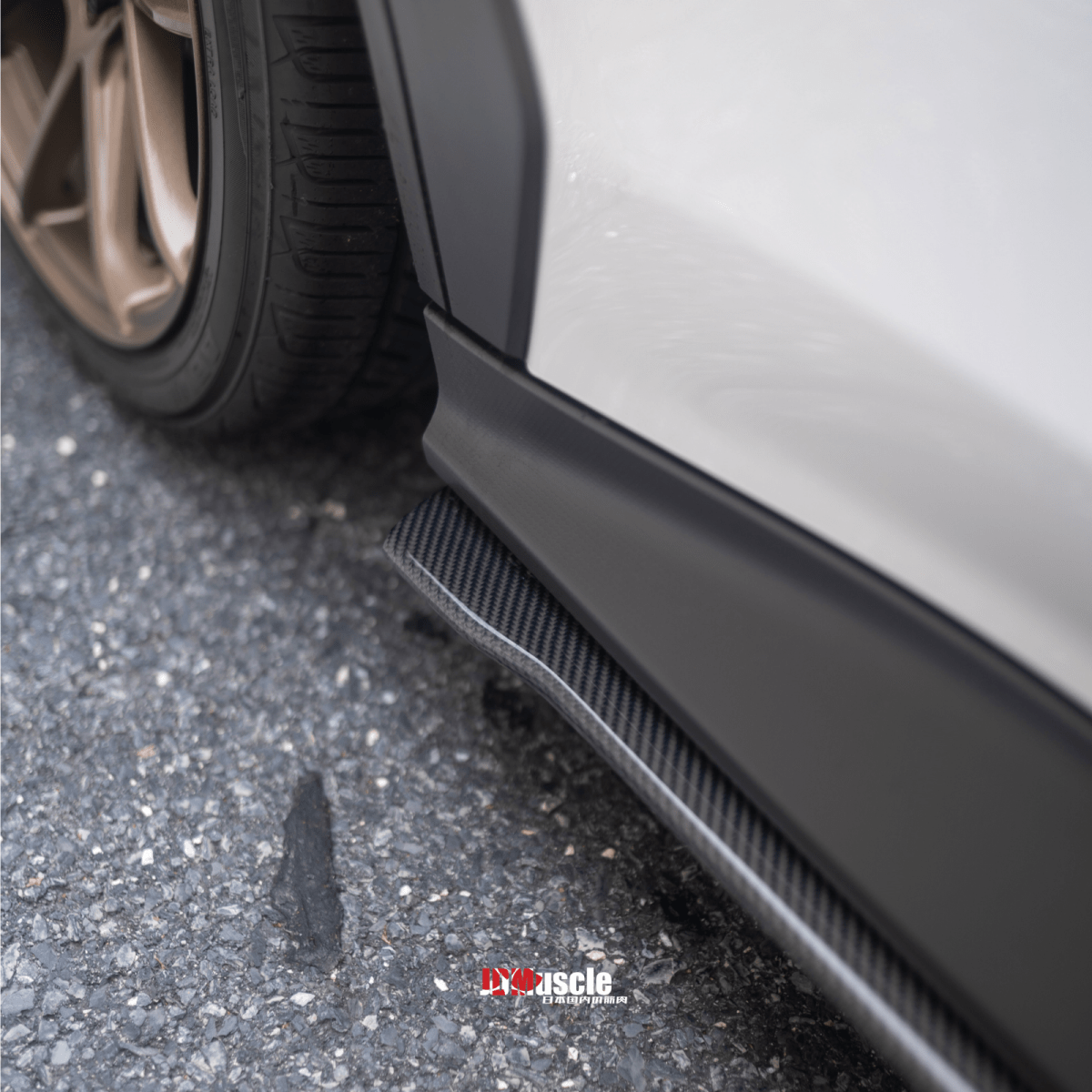 JDMuscle [22-26 WRX] Tanso Carbon Fiber Side Skirts - OE+ Style