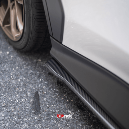 JDMuscle [22-26 WRX] Tanso Carbon Fiber Side Skirts - OE+ Style